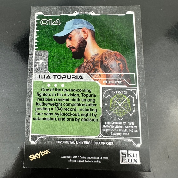 Ilia Topuria UFC Lightweight Champion 4 card bundle (3 Rookies) - Picture 3 of 9